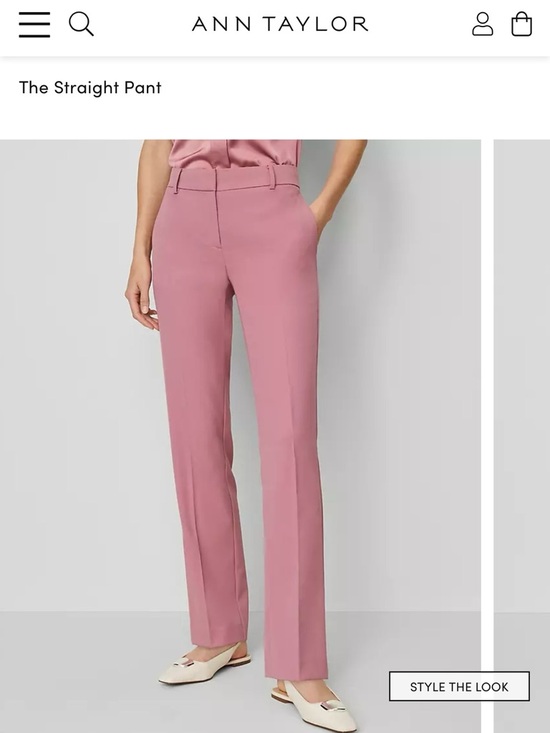 Ann Taylor Pants - Ann Taylor Straight-Leg Dress Pants in Smokey Rose